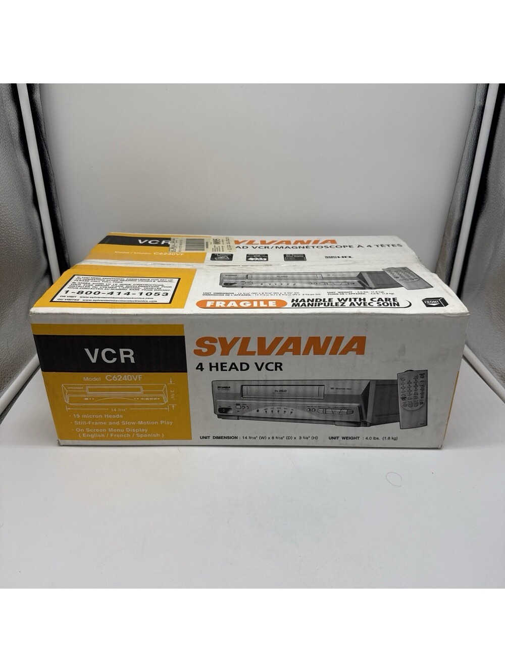 Sylvania C6240VF 4-Head Digital Tracking VCR VHS Brand New